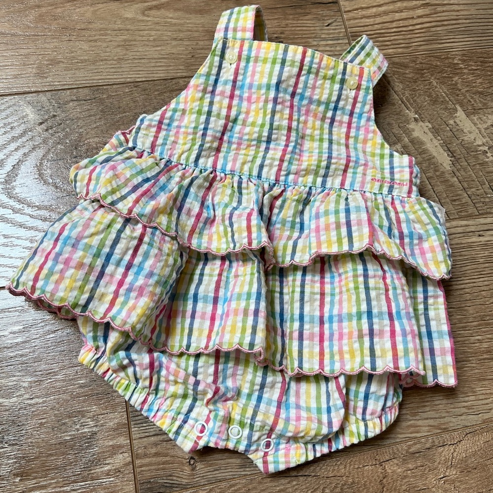 Colorful Plaid Baby Romper